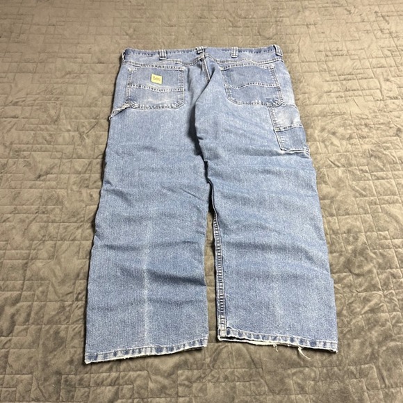 Vintage Y2K Lee Washed Denim Baggy Carpenter Jeans - Picture 1 of 8